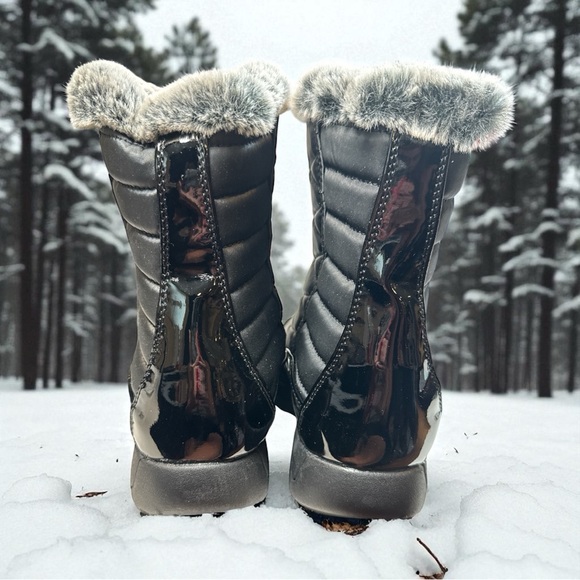 Weatherproof Esther Black Fur Lined Boots Sz 9 Brand New In Box - Picture 6 of 10